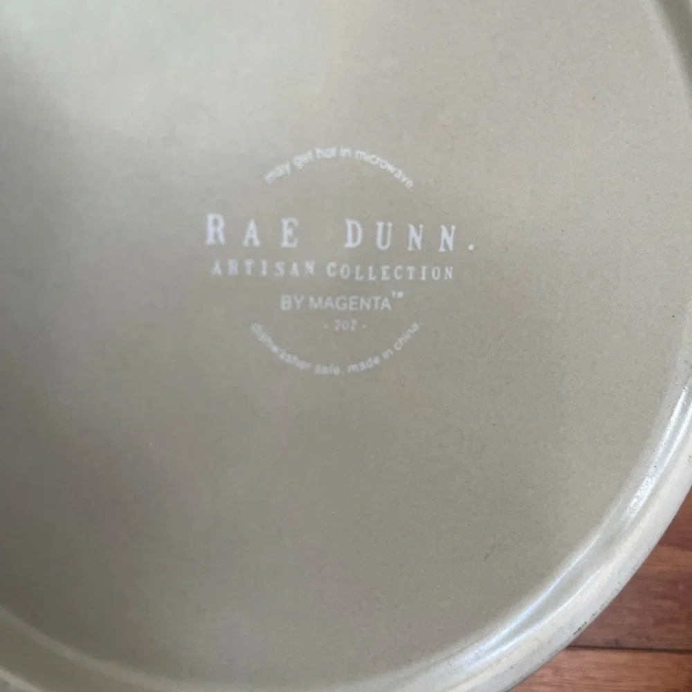 Rae Dunn Artisan Collection Tan Ceramic Bowl 6” Artisan Collection By Magenta